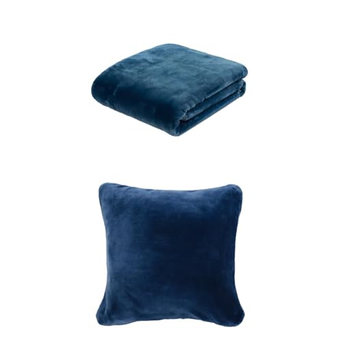 Gözze Premium Cashmere-Feeling Decke und 2er Set Cashmere-Feeling Kissen, 180x220 cm + 50x50 cm, Farbe: blau Gözze Premium Cashmere-Feeling Decke und 2er Set Cashmere-Feeling Kissen, 180x220 cm + 50x50 cm, Farbe: blau von Gözze
