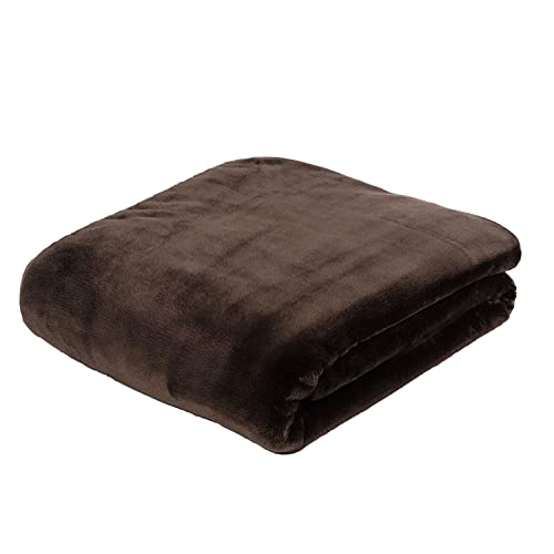 Gözze - Premium Cashmere-Feeling Wohn- und Kuscheldecke, 500 g/m², 130 x 170 cm - Schoko von Gözze