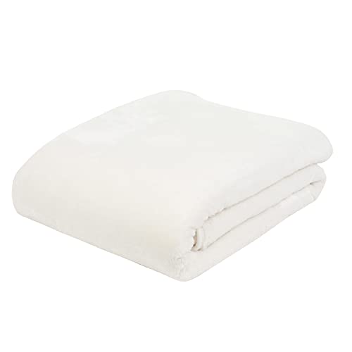 Gözze - Premium Cashmere-Feeling Wohn- und Kuscheldecke, 500 g/m², 130 x 170 cm - Wollweiß von Gözze