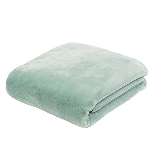 Gözze - Premium Cashmere-Feeling Wohn- und Kuscheldecke, 500 g/m², 180 x 220 cm - Aqua von Gözze