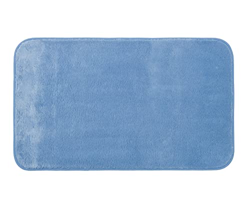 Gözze - Premium Rutschfester Badteppich, RIO, 100% Microfaser, 60 x 100 cm - Blau von Gözze