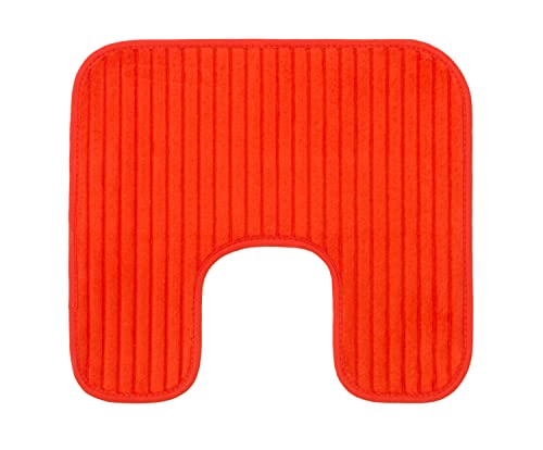 Gözze - Rutschfester Weicher Toilettenteppich in U-Form, 100% Polyester, 50 x 45 cm - Orange von Gözze