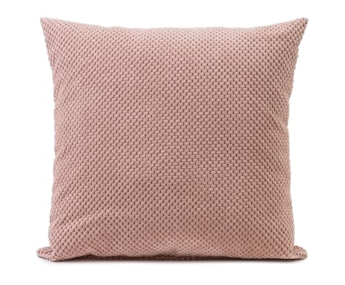 Gözze - Kissen Sven, Dekokissen in genoppter Optik, Weiches Sofakissen mit Füllung, 100% Polyester, 60 x 60 cm - Altrosa von Gözze