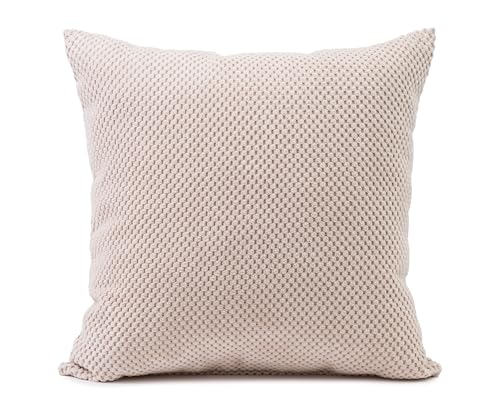 Gözze - Kissen Sven, Dekokissen in genoppter Optik, Weiches Sofakissen mit Füllung, 100% Polyester, 45 x 45 cm - Creme von Gözze