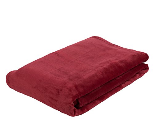 Gözze - Wohn- und Kuscheldecke, Memphis, Hohes Stoffgewicht 300 g/m², 180 x 220 cm - Rot von Gözze