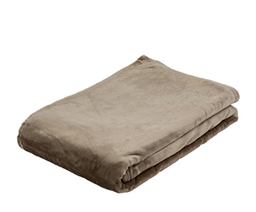 Gözze - Wohn- und Kuscheldecke, Memphis, Hohes Stoffgewicht 300 g/m², 180 x 220 cm - Taupe von Gözze