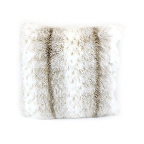 Gözze - Wohnkissenhülle, Kunstfell in edler Pelzoptik, Design Luchs, 50 x 50 cm - Weiß/Beige Gözze - Wohnkissenhülle, Kunstfell in edler Pelzoptik, Design Luchs, 50 x 50 cm - Weiß/Beige von Gözze