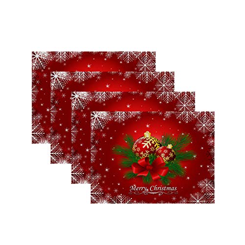 Gofeibao Platzdeckchen abwaschbar Tisch platzset Weihnachten Ort Matte Ort Matte Ort matten Tisch Tischsets Weihnachten Tisch Sets Außerhalb Tisch matten 42X32,C18 von Gofeibao