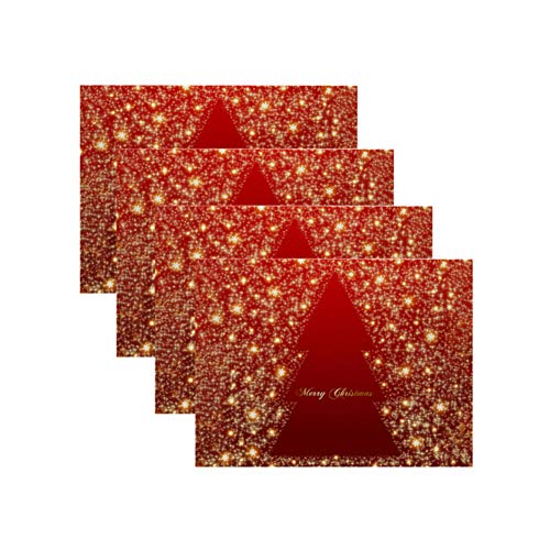 Gofeibao Platzdeckchen abwaschbar Tisch platzset Weihnachten Ort Matte Ort Matte Ort matten Tisch Tischsets Weihnachten Tisch Sets Außerhalb Tisch matten 42X32,C5 von Gofeibao