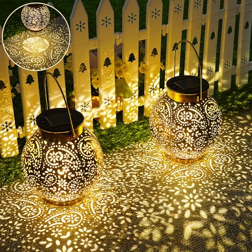 Solarlampen für Außen, Solarleuchten Balkon 2 Stück Solarleuchte Hängend Outdoor IP65 Wasserdicht Gartendeko für Draußen Balkon Deko, LED Vintage Laterne für Terrassen, Garten, Tisch Solarlampen für Außen, Solarleuchten Balkon 2 Stück Solarleuchte Hängend Outdoor IP65 Wasserdicht Gartendeko für Draußen Balkon Deko, LED Vintage Laterne für Terrassen, Garten, Tisch von Goffii