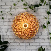 Designer Wandleuchte Aus Kirschbaumholz 70 cm. Handgefertigte Holzlampe Kölner Atelier von Gofurnit