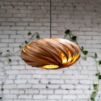 Hängeleuchte Aus Amberbaumholz. Handgefertigte Holzlampe Kölner Atelier von Gofurnit