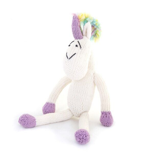 Einhorn Kuscheltier - Shamwari Jumbo 40 cm - Handgestrickte Stofftiere by Gogo Olive von Gogo Olive