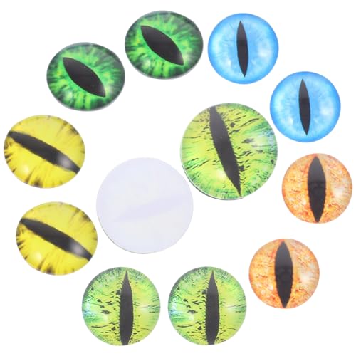 Gogogmee 10 Paare Runde Glasaugen für DIY Puppenaugen Basteln Schmuckherstellung Glas Augen Kugeln für Puppenmodelle und Handwerk Zubehör Farblich Sortiert Sicher und Zufällige Farbe von Gogogmee