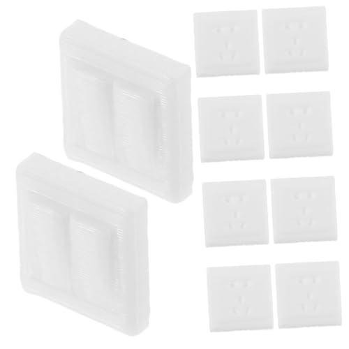 Gogogmee 10 Sätze Teiliges Miniatur-Schalter Steckdosen Detailreiches Miniatur-Dollhouse-zubehör für DIY-enthusiasten Realistische Mini-Schalter für Puppenhaus und Modellbau von Gogogmee
