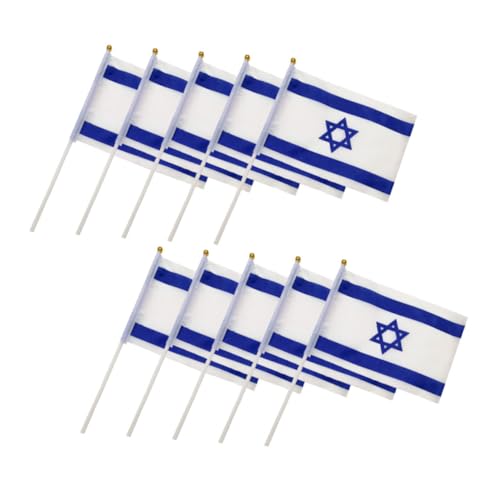 Gogogmee 10 Stück Palästinensische Flagge Israel Flagge Ornament Außendekoration Israel Nationalflagge Israel Flagge Verzierung Nationalflagge Dekoration Außendekoration Flagge von Gogogmee