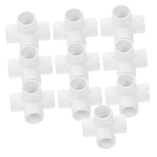 Gogogmee 10 Stück Teiliges PVC Rohrverbinder Winkelstück Möbel Fitting Weiß Upvc Robust Auslaufsicher Einfach zu Montieren Vielseitig für DIY Möbel Gewächshaus Rohrverbindung von Gogogmee