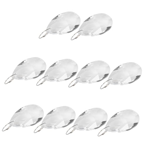 Gogogmee 10 Stück Teiliges Transparent Klarer Kristallanhänger mit Stahlring Fein Geschliffene Prismen zum Aufhängen für Kronleuchter Lampen DIY Dekoration Langlebige Hängende Gogogmee 10 Stück Teiliges Transparent Klarer Kristallanhänger mit Stahlring Fein Geschliffene Prismen zum Aufhängen für Kronleuchter Lampen DIY Dekoration Langlebige Hängende von Gogogmee