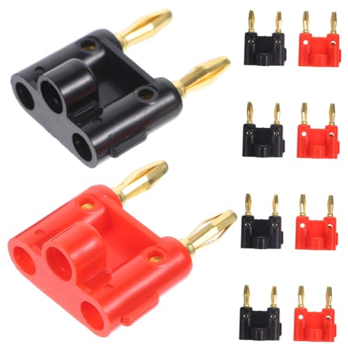 Gogogmee 10 Stück Teiliges Vergoldetes Bananenstecker Schraubbare Doppelstecker für Lautsprecherkabel Kompatibel mit Av receivern und Verstärkern Langlebig Stabil für Hifi surround Gogogmee 10 Stück Teiliges Vergoldetes Bananenstecker Schraubbare Doppelstecker für Lautsprecherkabel Kompatibel mit Av receivern und Verstärkern Langlebig Stabil für Hifi surround von Gogogmee