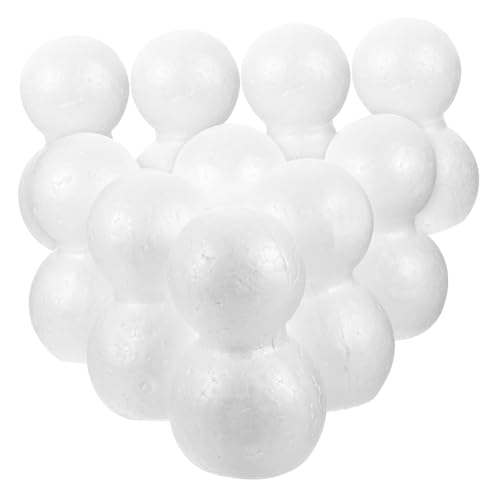 Gogogmee 10 Stück Teiliges Weiße Schaumstoffbälle Schneemann Bastelmaterial DIY Weihnachtsdeko für Erwachsene Einfache Gestaltung Vielseitig Verwendbar für Kunstprojekte und Festdekoration von Gogogmee