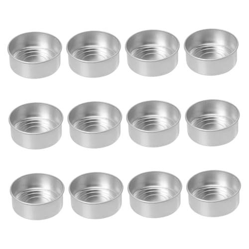 Gogogmee 100 Stück Aluminium Kerzenhalter Leer Metall Becher für Wachs Kerzenherstellung Leicht Langlebig Konkave Form für Wachs konzentration zum Befüllen und DIY Kerzenbasteln von Gogogmee