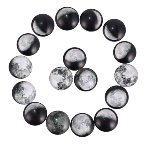 Gogogmee 100 Stück Glas Cabochons Halbkreis Rückseite mit Mond Finsternis mustern Bedruckte Glassteine für Schmuckherstellung Basteln und DIY Dekoration Gogogmee 100 Stück Glas Cabochons Halbkreis Rückseite mit Mond Finsternis mustern Bedruckte Glassteine für Schmuckherstellung Basteln und DIY Dekoration von Gogogmee
