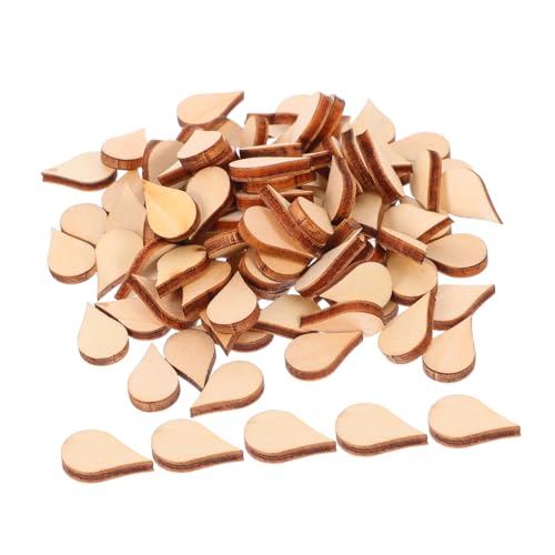 Gogogmee 100Stücke Wasser Tropfen Form Holz DIY Handgemachte Dekorationen für Kartenherstellung und Bastelprojekte und Vielseitig Einsetzbar von Gogogmee