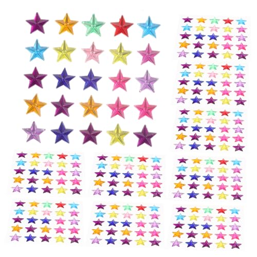 Gogogmee 10Blätter Dekorative Edelsteinaufkleber Selbstklebende Acryl Bling Sticker für DIY Bastelprojekte Bunte Fünfzackige Sterne von Gogogmee