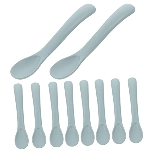 Gogogmee 10Stücke Teiliges Silikonlöffel für Junge Mädchen Flexibel und für Fütterung von Kleinkindern Fördert Selbstständigkeit Beim Essen Unterstützung von Gogogmee