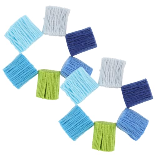 Gogogmee 12 Stück Teiliges Acrylgarn für Teppich Knüpfarbeiten Strapazierfähiges und Flauschiges Garn für DIY Teppich Stickerei Vorgefertigte Latch Hook Wolle für Teppiche Kissen und von Gogogmee