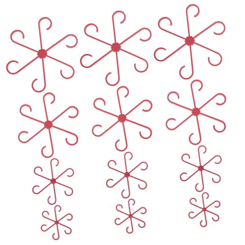 Gogogmee 12Stücke Pflanzenstützklammern und Stützpfähle Wiederverwendbare Clips zur Pflanzenunterstützung für Kletternde Zimmerpflanzen Rot Anpassbares Design von Gogogmee