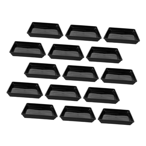 Gogogmee 15 Stück Blumentopf Tablett Quadratisches Blumentopftablett Blumenteller Basis Blumentopf Untersetzer Pflanztaucer Square Untersetzer Aus Kunststoff Pflanzgefäß Pp Schwarz von Gogogmee