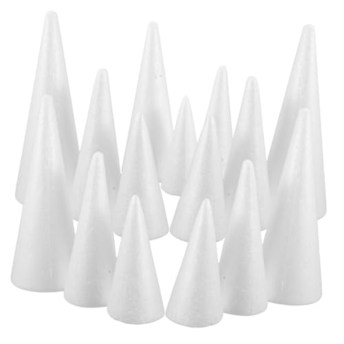 Gogogmee 15 Stück Teiliges Schaumstoffkegel in Höhe Konische DIY Bastelmaterialien für Weihnachtsbaum Deko Leicht Zuschneidbar Sicher für Schulprojekte und Partydekoration Gogogmee 15 Stück Teiliges Schaumstoffkegel in Höhe Konische DIY Bastelmaterialien für Weihnachtsbaum Deko Leicht Zuschneidbar Sicher für Schulprojekte und Partydekoration von Gogogmee