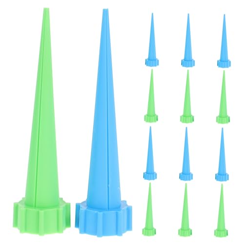 Gogogmee 16 Stück Automatisches Bewässerungssystem Teiliges Kunststoff Selbstbewässerung Tropfer für Zimmerpflanzen Garten Blau Grün Selbstregulierende Wasserversorgung für Pflanzen Zuhause von Gogogmee