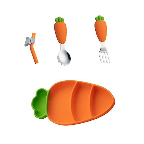 Gogogmee 1Satz Babygeschirr Teiliges Kit mit Geteilter Platte und Robust und Langlebig Rutschfest für Kleinkinder und Junge Mädchen Leicht zu Reinigen von Gogogmee