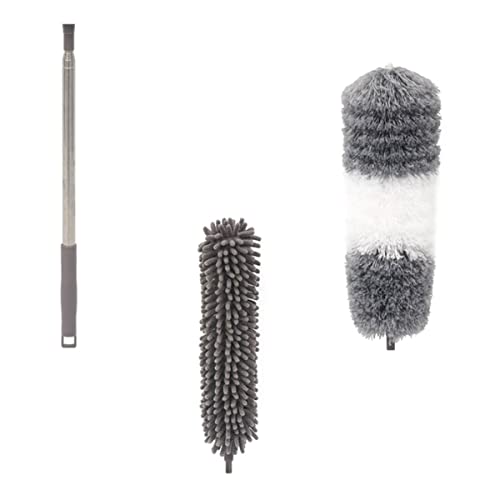 Gogogmee 1Satz Teleskop Staubreinigungswerkzeug Handheld Duster mit Ausziehbarem Griff für Effektive von Decken Wänden Möbeln und Autos Mikrofaser Chenille für Staubfreie von Gogogmee