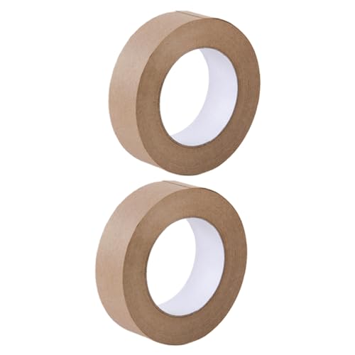 Gogogmee 2 Rollen Umweltfreundliches Kraftpapier packband Breit Wasseraktiviertes Selbstklebendes Verpackungsband Reißfest Beschreibbar Vielseitiges Haushalts Versandklebeband von Gogogmee