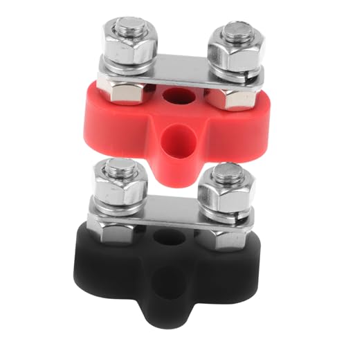 Gogogmee 2 Stück Car Terminal Strip Heavy Duty Batterie Anschlussblock mit Doppelten Schrauben für Auto Wohnmobil und Boot Zuverlässige Stromverteilung Installieren von Gogogmee
