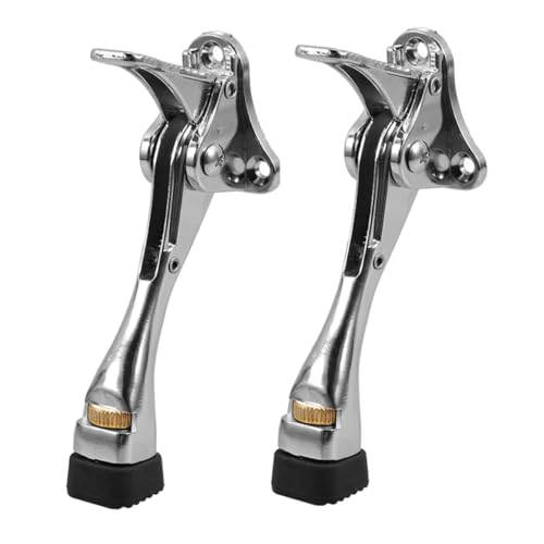 Gogogmee 2 Stück Halbautomatischer Verstellbarer Türstopper aus Zinklegierung Robust Fußbedienung Kick Down Mechanismus Winddicht Rutschfest für Innenräume Wie Zuhause und Büro Einfache von Gogogmee