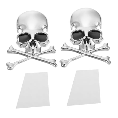Gogogmee 2 Stück Kreative Autoaufkleber Skull Design Langlebige Selbstklebende Auto Transferaufkleber Haftstark Rückstandsfrei Entfernbar Robust für Fahrzeugkarosserie und Fenster von Gogogmee
