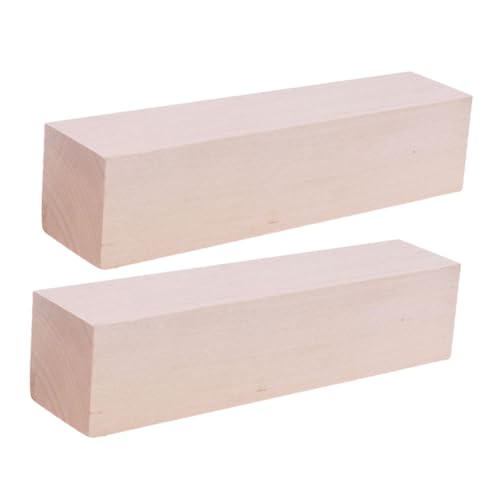 Gogogmee 2 Stück Lindenholz Schnitzblöcke Weich zum Schnitzen und Basteln Rechteckige DIY Holzklötze für Anfänger und Erwachsene Vielseitige Holzstücke für Kreative Handwerksprojekte von Gogogmee