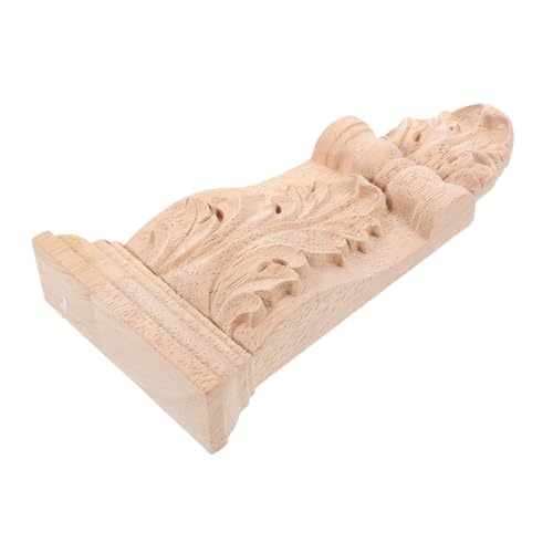 Gogogmee 2 Stück Massive Holzsäulen konsolen Europäisches Design Geschnitzte Holzapplikationen Dekorative Wandregalhalter Stabile Eckverzierungen Geeignet für Schwebende Wandregale von Gogogmee
