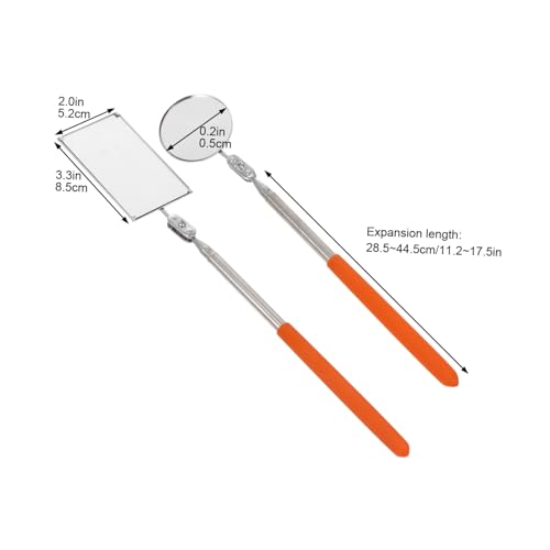 Gogogmee 2 Stück Teiliges Auto teleskop inspektionsspiegel Rundem und Rechteckigem Spiegel Ausziehbar Drehbar für Fahrzeugkontrolle und Schwer Zugängliche Bereiche Gogogmee 2 Stück Teiliges Auto teleskop inspektionsspiegel Rundem und Rechteckigem Spiegel Ausziehbar Drehbar für Fahrzeugkontrolle und Schwer Zugängliche Bereiche von Gogogmee
