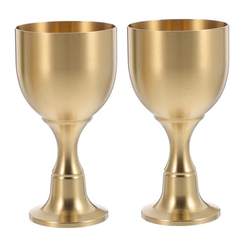 Gogogmee 2 Stück Vintage Messing Mini Trinkbecher Robuste Retro Cocktailgläser Für Bar Hochzeit Party Dekorationen Gogogmee 2 Stück Vintage Messing Mini Trinkbecher Robuste Retro Cocktailgläser Für Bar Hochzeit Party Dekorationen von Gogogmee