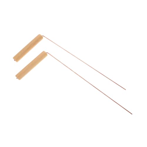 Gogogmee 2 Stück Wünschelruten Kupfer Dowsing Stäbe Wassersuche Goldsuche Spirituelle Suche Robuste Messing Detektorstäbe für Müheloses Pendeln und Präzises Auffinden Tragbar und Langlebig von Gogogmee