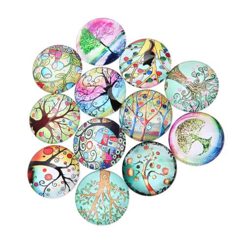 Gogogmee 20 Stück Teiliges Runde Glasaufkleber DIY Schmuckmaterial mit Stilvollem Baum motiv Langlebige Glas cabochons für Schmuck Uhren Dekorationen und Kreative Bastelprojekte Gogogmee 20 Stück Teiliges Runde Glasaufkleber DIY Schmuckmaterial mit Stilvollem Baum motiv Langlebige Glas cabochons für Schmuck Uhren Dekorationen und Kreative Bastelprojekte von Gogogmee