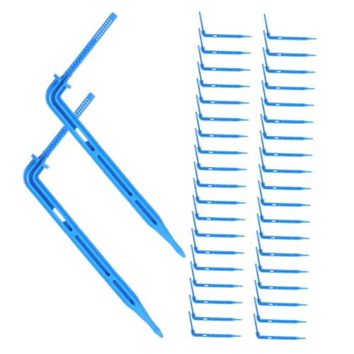 Gogogmee 200 Stück Bewässerungssystem Tropfbewässerungsset mit Gebogenem Design Automatische Bewässerungspfähle für Gewächshauspflanzen Effiziente Wasserverteilung Blaue Dripper Stakes für von Gogogmee