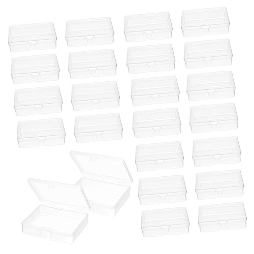 Gogogmee 24 Stück Teiliges Kleine Kunststoff Aufbewahrungsboxen mit Transparentem Klappdeckel Multifunktionale Mini Boxen für Schmuck Perlen und Kleine Gegenstände Kompakte von Gogogmee