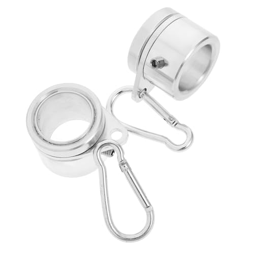 Gogogmee 2Stücke Aluminiumlegierung Fahnenmast Ringe Drehbare Ringe mit Karabinern Design für Sicheres und Freies Flaggenfliegen Gogogmee 2Stücke Aluminiumlegierung Fahnenmast Ringe Drehbare Ringe mit Karabinern Design für Sicheres und Freies Flaggenfliegen von Gogogmee