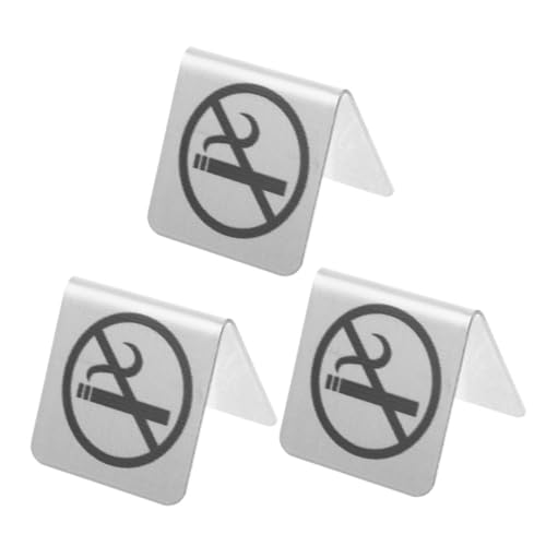 Gogogmee 3 Stück Edelstahl Nichtraucher Schild Tischschild Doppelseitig Sichtbar Modernes Design für Büro Restaurant Hotel Nichtraucherschutz Klare Mitteilung Effektiver Rauchverbot Gogogmee 3 Stück Edelstahl Nichtraucher Schild Tischschild Doppelseitig Sichtbar Modernes Design für Büro Restaurant Hotel Nichtraucherschutz Klare Mitteilung Effektiver Rauchverbot von Gogogmee